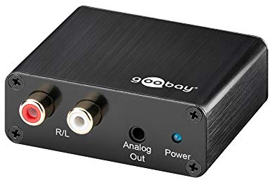 Goobay 58965 Digital / Analog Audio Wandler konvertiert digitale optische Signale in analoge Audiosignale