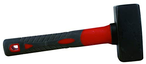 Tec Hit 201801 Fäustel 1 kg, gehärteter Stahl, Glasfasergriff