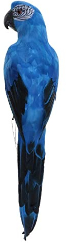 Sharplace 45 cm Handgefertigte Papageienfigur mit Federn, Ozeanische Deko für Zuhause und Garten, Vogel-Dekoration