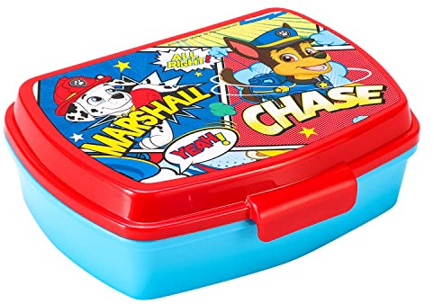 Paw Patrol Kids Sandwich School Travel Lunch Box for Boys & Girls | Children's Reusable Plastic Snack Box, BPA Free, Strong and Durable Material Small Lunchbox | Official Paw Patrol licensed