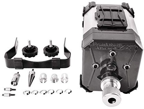 Frankford Arsenal Case Trim and Prep Center European 240V with Hardened Steel Chamfer Deburr Tool and Primer Pocket Scrapers for Reloading (European Plugs only)
