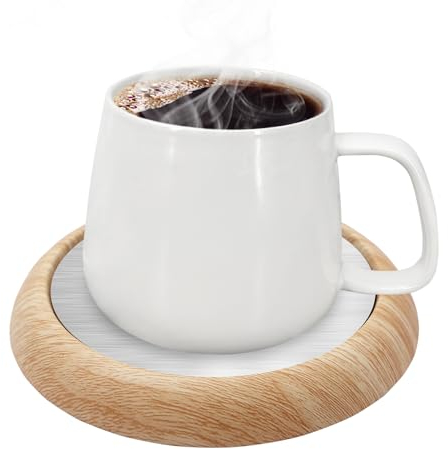 Tassenwärmer USB, Getränkewärmer Kaffeewärmer mit Rutschfester Basis,Kaffeetassenwärmer für Milch/Kaffee/Tee, Mug Warmer Beheizter Untersetzer für Home Office (Gelb, 100mm)