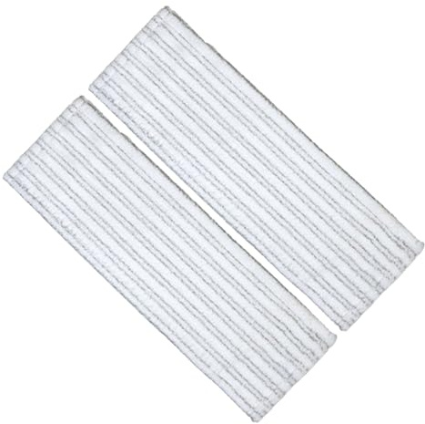 Okaei 2 Stück Wischmopp Bezug (40 cm) - Premium Bodenwischer-Wischbezug aus 100% Microfaser - Bezug Optimal zur Gründlichen Reinigung von Glatten & Leicht Unebenen Böden - Mikrofaser Moppbezug Grau