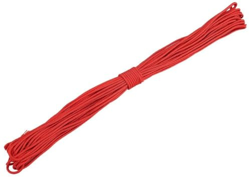 Agatige 2 mm Fallschirmschnur, Multifunktions-Paracord für Camping, Klettern, Angeln, Bindeseil (rot)