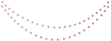 P'tit Clown re22624 – Girlande Mini Sterne Glitzer Rosa Gold
