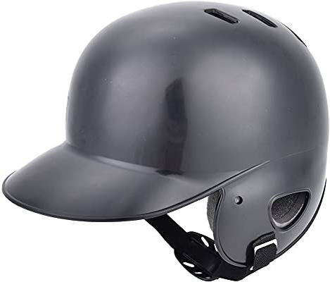 oceanside Casco Protettivo Sportivo, Equipaggiamento Protettivo per Casco da Baseball Sportivo con Cinturino per Bambini Adulti Adolescenti(Nero)