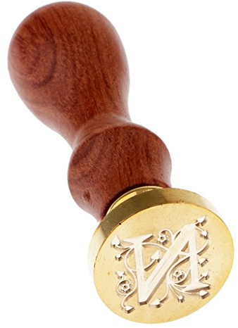 Siegelstempel mit Initialen-Wachssiegel, Alphabet N, graviert für Einladungen, Kunsthandwerk, Buchstabe N