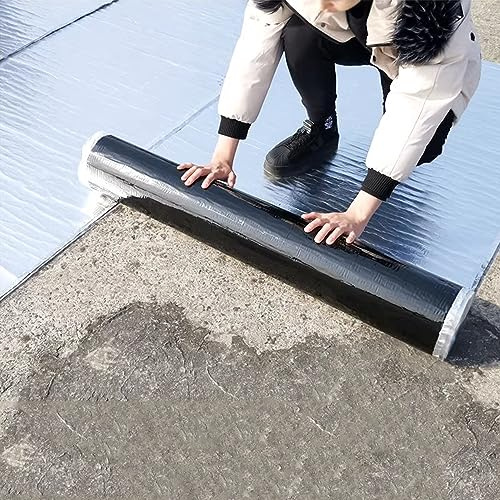 Bitumen Abdichtungsband Selbstklebendes Aluminum Wasserdichtes Klebeband Hitzebeständiges Alufolie Dichtband Reperaturband für Dachleckage,Oberflächenriss,Fensterbankspalt,Anpassbar (1x4m)