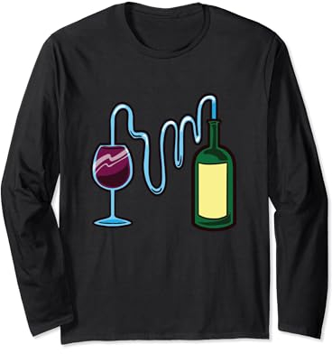 Wine for pharmacist with wine bottle Long Sleeve T-Shirt