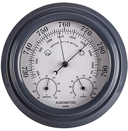 ZzzaNa 3-in-1-Thermometer, Hygrometer, Barometer, Wandbehang, Wetterstation, digitales Messgerät for den atmosphärischen Druck im Innen- und Außenbereich Barometer