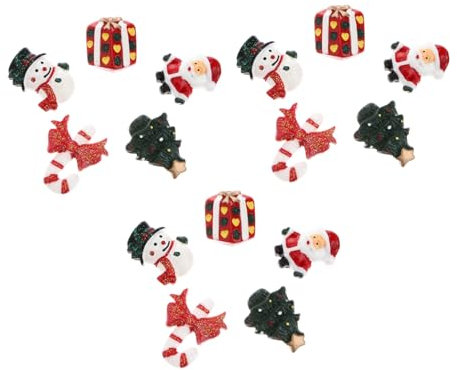GOOHOCHY 15stücke Miniaturornament Schneemann aus Harzornament für Heimdekoration Weihnachtsdekoration DIY-zubehör für Kleine Gärten
