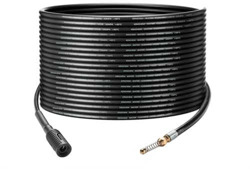 YUET 20M Pressure Washer Extension Drain Pipe Cleaning Hose Cleaner Kit,Flexible Tube Unblocker Sewer Jetter with Jet Nozzle Rotating for Bosch High Pressure Washers EasyAquatak UniversalAquatak AQT