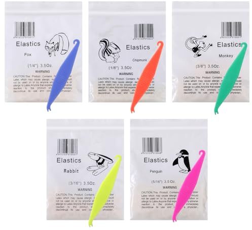 simarro 500 bandas de goma elásticas de ortodoncia, banda de goma de dientes con 5 piezas de colocadores para aparatos ortopédicos, herramientas dentales para arreglar el espacio dental, aparatos