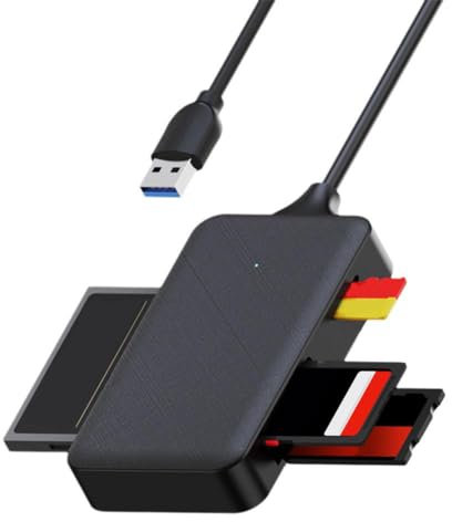 Lector de tarjetas SD TF universal multipuerto 4 en 1, lector de tarjetas de memoria portátil, lector de tarjetas USB/tipo C, lector de memoria C, USB/Hub tipo TF SD