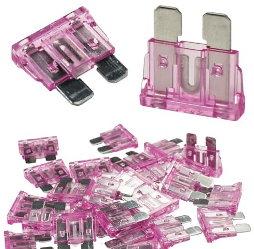 Gaoekoius Kits de fusibles en línea de hoja estándar, 32 V (12/24 V) 3 A, fusible de hoja estándar de repuesto automático para coche/caravana/camión/SUV/motocicleta/barco