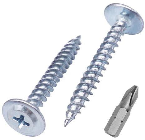 SKIR'CO (300 st) Förzinkade stålskruvar 4,2 x 30 mm, självgängande träskruvar, metallskruv, PH modifierat fackverkshuvud