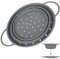 XCRPRT Scolapasta in Silicone Pieghevole,Scolapasta Pieghevole Salvaspazio,Cucina Pieghevole sopra Il Lavandino del Silicone Colander per Scolare Pasta, Verdura e Frutta (Grigio)