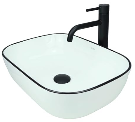 GTM Design Vasque à Poser Salle de Bain - Lavabo Salle de Bain - Vasque a Poser - Evier Lave Main - Lavabo Wc - Modèle 7