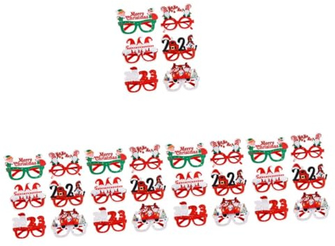 CHILDWEET 30stücke Teiliges Weihnachtsbrillen Filz Lustige Partybrillen Für Weihnachten Festliche Für Erwachsene