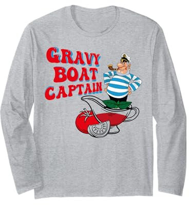 Gravy Boat Captain Funny Thanksgiving Costume Gift Long Sleeve T-Shirt