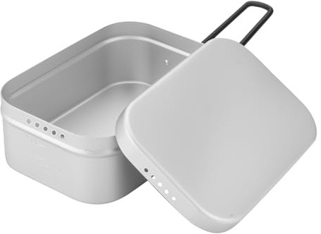 gifyym Fiambrera con asas plegables, fiambrera de aluminio, equipo de camping portátil para profesionales, ocio y viajes