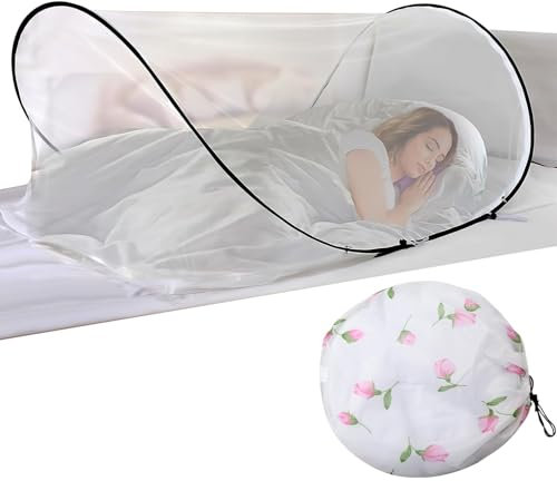 Moskitonetz Pop Up 200 x 80 x 56 cm - Reise Faltbares Moskitonetz für Einzelbett