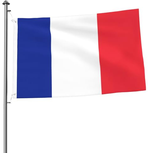 Bandiera francese per esterni, 2 bandiere da 0,9 m per esterni, perfetta bandiera da giardino e da cortile per decorazioni estive