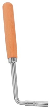 ibasenice Klavierstimmschlüssel mit L-förmiger Spitze aus Metall und Holz Ergonomisches Design Präzise Stimmung für Harfen und Lyren Inklusive Tragbarer Aufbewahrungstasche