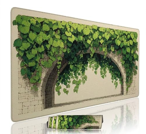 Tapis de Souris Vert sous Main Bureau Tapis de Souris Gaming XXL 1200x600x3mm Mouse Pad Caoutchouc Abstrait Grand sous Main Gamer Accessoires PC Imperméable, pour Clavier Ordinateur Portable w-5795