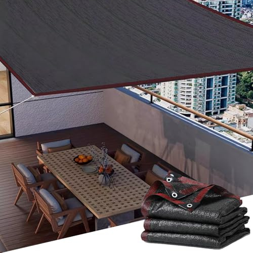 Telo ombreggiante nero al 95% con occhielli, resistente ai raggi UV, per esterni, giardino, pergola, patio, serra, pollaio, posto auto coperto, tessuto traspirante (400 cm x 1000 cm)