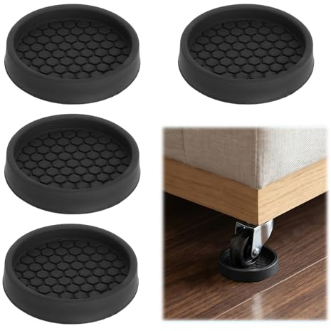 4 pezzi pad antiscivolo per mobili rotondi 5 cm – fermamobili & pad antiscivolo in gomma per mobili protezione piedi mobili, sottobicchieri scivolatori pavimento per letto divano tavolo sedia