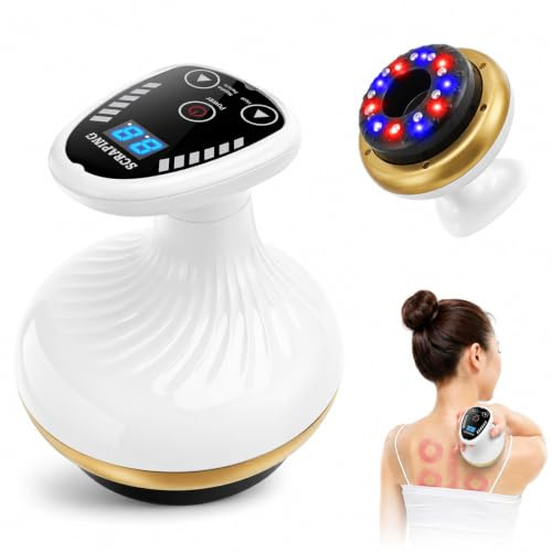 Eirolace Masajeador anticelulítico 4-en-1, 6 Niveles de succión y 6 de Calor, Ventosa eléctrica con tecnología Gua Sha, promueve la circulación, Dispositivo de Celulitis portátil para Todo el Cuerpo