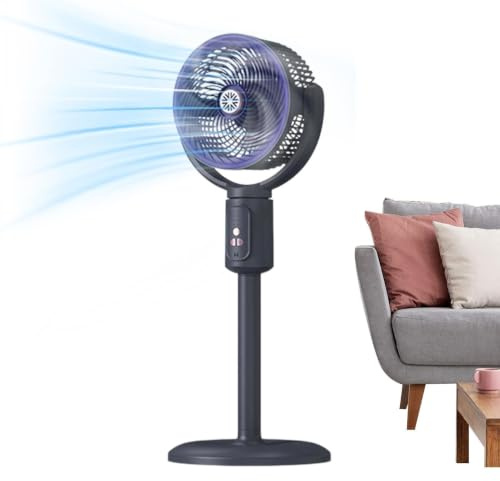 Ventilatore A Piantana Oscillante 3d, Ventilatore A Piantana Silenzioso | Ventilatore A Piantana Telescopico Di Ventos 5 Velocità Con Timer, Per Camera Da Lettos, Casa, Ufficio, Cucina