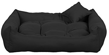 Gutekissen® Stoff Hundebett Hundeliege Hundekissen Hundeliege Hundeliege Hundeliege - Langlebige Materialien und hohe Qualität NEO (XS - 55x45, Schwarz)