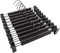 Trouser Hanger, 10Pack Plastic Pant Hangers Space Saving Skirt Hangers with Clips Adjustable Non-Slip Coat Suit Metal Heavy Duty Chrome Clothes Hangers Clothes Hook