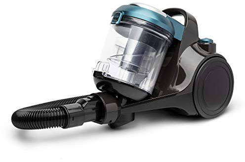 Aspirateur sans Sac Multicyclonique traineau HKoenig STC56 Ergonomique, Classe énergétique AAA, Filtre HEPA12, Silencieux, Puissant, Inclus Brosse, suceur Plat 2 en 1, Brosse Tissu d'ameublement