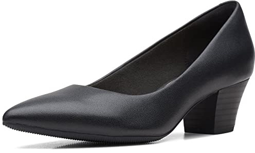 Clarks Teresa Step, Scarpe décolleté Donna, Pelle Nera, 41 EU