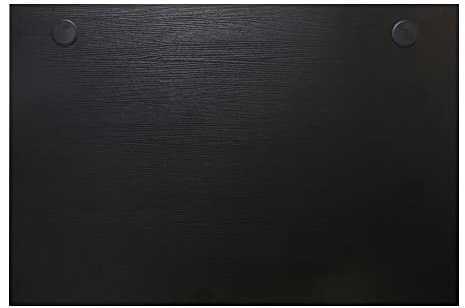 STIER Schreibtischplatte 120x80cm, schwarz, melaminbeschichtet, 25mm dick, mit Kabeldurchlässen, tabletop, modernes Design