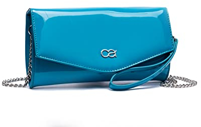 collezione alessandro Clutch Mia Umhänge-Clutch, leicht changierend 24cm x 13cm x 5cm