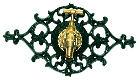 Graf von Gerlitzen Garten Wasser Zapfstelle Brunnen Kran Wasserhahn Wandbrunnen Zierrosette WTR-3G Kleiner kran