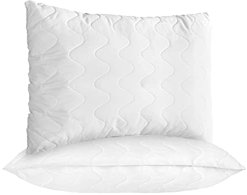 Komfortec Kopfkissen 50x75 cm 2er Set, Höhenverstellbar Gesteppt Kissen, Oeko-TEX Zertifiziert, Allergiker geeignet