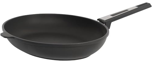 SKK große Antihaft Fischpfanne 38x28 cm - induktionsgeeignet - ovale beschichtete Aluguss Bratpfanne - Made in Germany