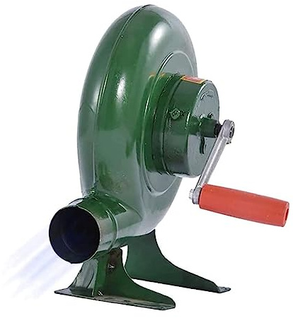 Eisenzahnrad-Popcorn-Ventilator, Handkurbel Schmiede Schmiedegebläse, Manuelles Kochluftgebläse, Handkurbel-Fan-Grill-Kohlenanzünder, Für Camping/Picknick/Outdoor-Aktivitäten ( Color : Green , Size :