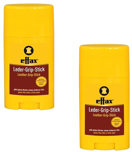 RL24 Effax - Leder-Grip-Stick – 2 x 50 ml (2er Set) | Leder Haftstick für einen sicheren Sitz – Haftcreme ohne Verkleben – mit effax Anti-Rutsch Rezeptur – Leder Haftmittel
