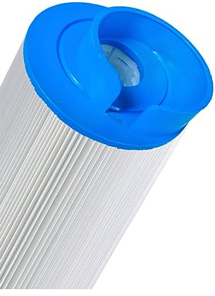 Darlly Softub Kartuschenfilter Spa Hottub Pre-2009 Ersatz-Push-On-Filter mit versetztem Anschluss, blau, oval, Acryl, 22,6 cm L x 1,8 m B x 22,6 cm H