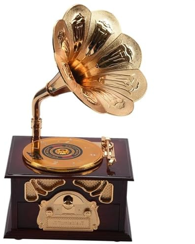 mini ornamenti per strumenti musicali Mini modello classico a forma di grammofono in miniatura retrò, carino, design unico, artigianato