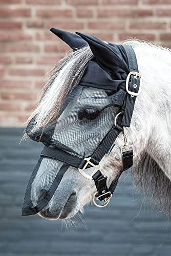 Amesbichler Reitsport Harry`s Horse Fliegenmaske mit integriertem Halfter, mit Ohren und Nasenteil