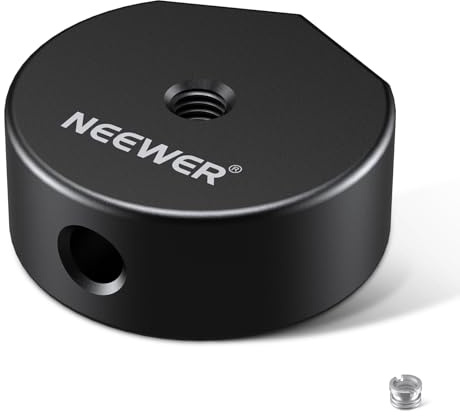 Neewer Tripod Adapter Compatible with Starlink Mini, 1/4-20 to 3/8-16 Thread Aluminum Tripod Mount Conversion Adapter Compatible with Original Starlink Mini Pipe Mount, NA02