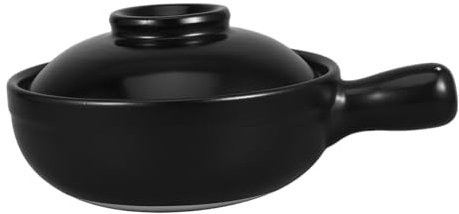 OFFSCH Olla Arrocera De Piedra Tradicional De Profunda Tapa Cazuela De Barro Para Guiso y Hornear Utensilios De Cocina Para Cocinar Arroz