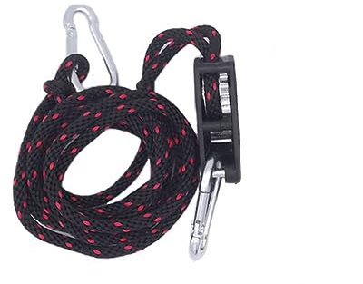 Kisangel 2pièces Corde De Levage Suspendue Crochet pour Corde De Levage Poulie Plastique pour Lampe De Croissance